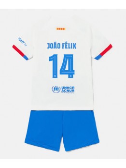 Barcelona Joao Felix #14 Dječji Gostujuci Dres kompleti 2023-24 Kratak Rukavima (+ kratke hlače)